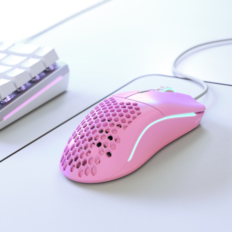 Glorious Model O Minus Gaming Mouse - Matte Pink - فأرة, Store 974, ستور  ٩٧٤